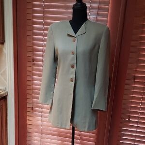 Giorgio Armani Designer Suit Jacket Taupe Size 6 Vintage